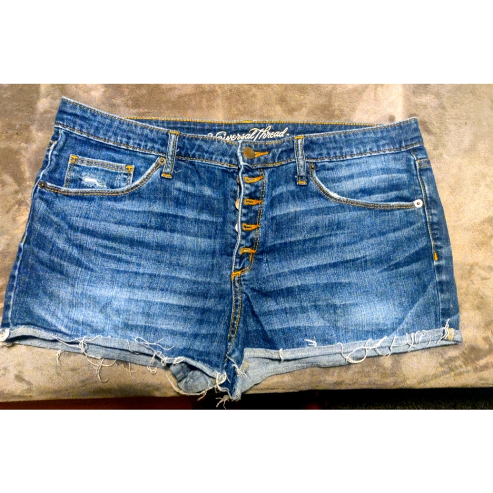 Blue Jean Ripped Shorts